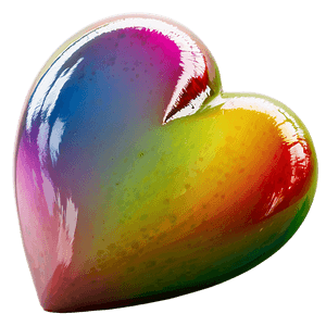 Heart with Rainbow Colors PNG fsy PNG with transparent background