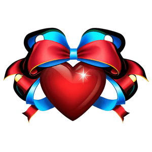 Heart with Ribbon Emoji PNG nra PNG image with transparent background