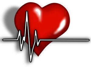 Heartbeat Cardiovascular Health Concept PNG Image