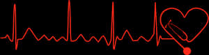 Heartbeat Electrocardiogram Love Illustration PNG image with transparent background