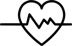 Heartbeat Line Outline PNG Image