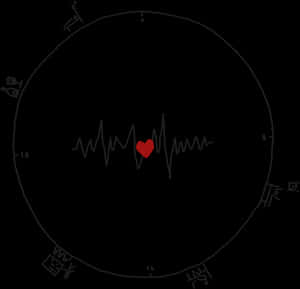 Heartbeat Love Concept PNG image with transparent background