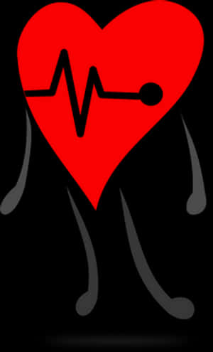 Heartbeat Music Love Concept PNG image with transparent background