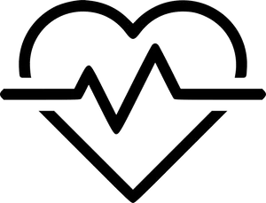 Heartbeat Symbol Outline PNG Image