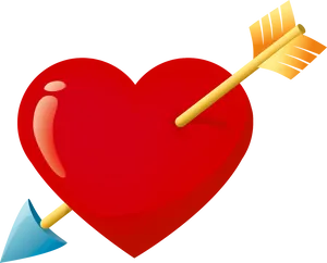 Heartwith Arrow Graphic PNG Image