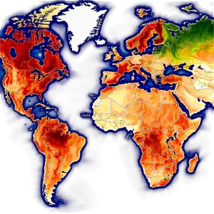 Heat Map Of Global Shipping Routes Png Tpl PNG Image