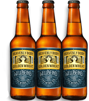 Heavenly Body Golden Wheat Beer Bottles PNG