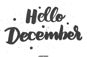 Hello December Greeting PNG image with transparent background