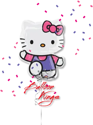 Hello Kitty Balloon Celebration PNG Image