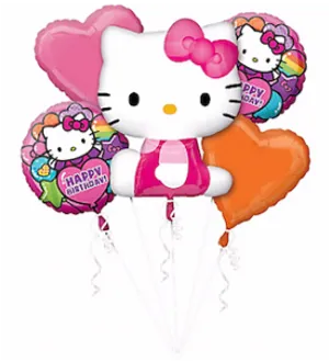 Hello Kitty Birthday Balloons PNG Image