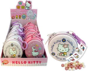 Hello Kitty Candy Containers Birthday Theme PNG Image