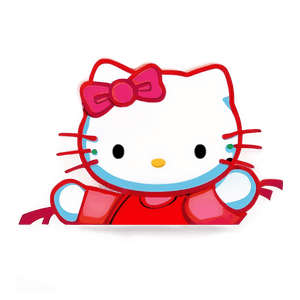 Hello kitty d PNG with transparent background