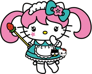 Hello Kitty Fairy Tale Character PNG Image