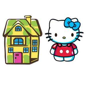Hello Kitty House PNG 24 PNG image with transparent background