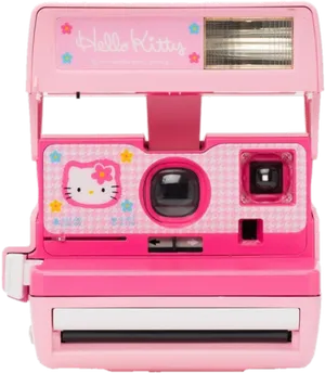 Hello Kitty Pink Polaroid Camera PNG Image