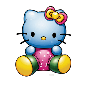 Hello Kitty Rainbow PNG bdu PNG image with transparent background