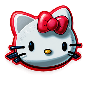 Hello Kitty Sticker PNG wya PNG image with transparent background