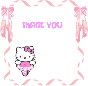 Hello Kitty Thank You Card PNG Image