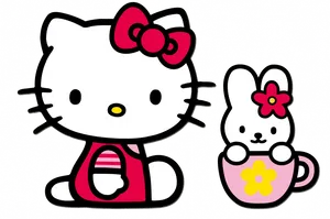 Hello Kittyand Friend Cute Illustration PNG Image