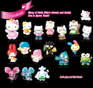 Characters Many Of Hello Kitty's Friends And Family - Character Hello Kitty Friends, HD Png Download PNG with transparent background