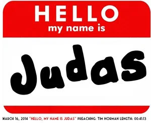 Hello My Name Is Judas Label PNG Image