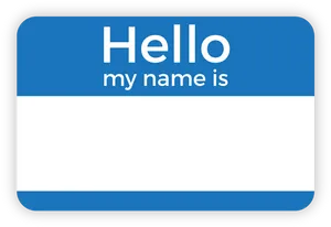 Hello My Name Is Name Tag PNG Image