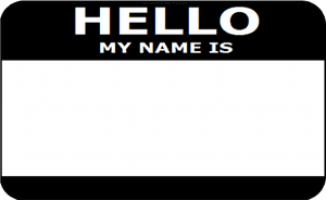 My Is Clip Art - Hello My Name Is Black, HD Png Download PNG image with transparent background