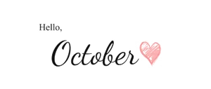 Hello October Greeting PNG Image