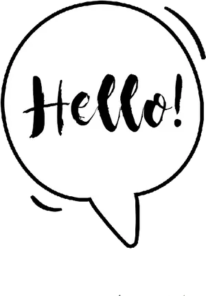 Hello Speech Bubble Graphic PNG Image