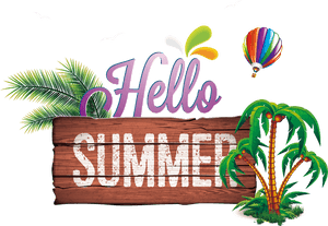 Summer Balloon Air Free Clipart Hq Clipart - Text Design Png Summer, Transparent Png PNG image with transparent background