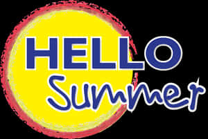 Hello Summer Greeting PNG image with transparent background
