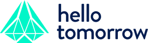 Hello Tomorrow Logo Blue PNG image with transparent background