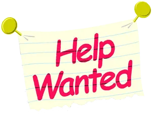 Help Wanted Sign Illustration PNG Image