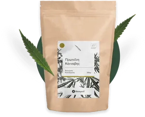 Hemp Protein Powder Packaging PNG Image