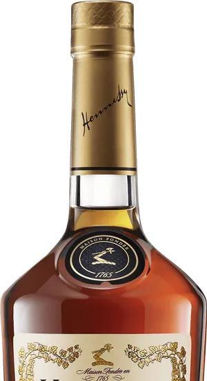 Hennessy Cognac Bottle Portrait PNG Image