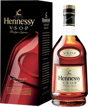 Hennessy V S O P Cognac Bottleand Box PNG Image