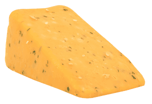 Herb Infused Cheese Wedge PNG image with transparent background