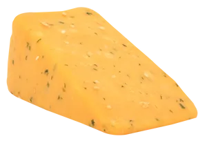 Herb Infused Cheese Wedge PNG Image