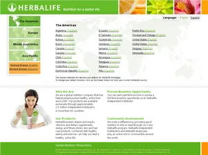 Herbalife Global Website Selection PNG Image