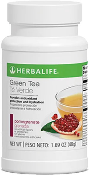 Herbalife Green Tea Pomegranate Product PNG Image