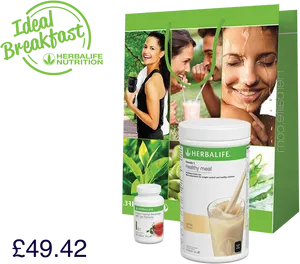 Herbalife Ideal Breakfast Product Display PNG Image