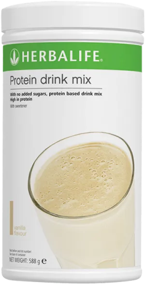 Herbalife Protein Drink Mix Vanilla Flavor PNG Image