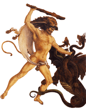 Antonio Del Pollaiolo - Hercules And The Hydra And Hercules And Anteo, HD Png Download PNG image with transparent background