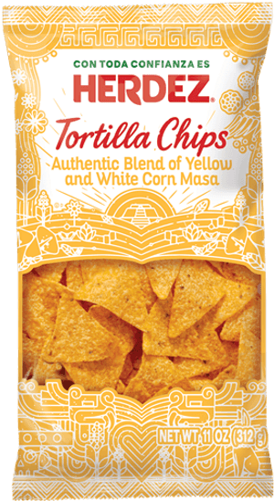 Herdez Tortilla Chips Package PNG with transparent background