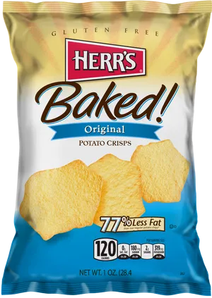 Herrs Baked Original Potato Crisps Gluten Free PNG Image