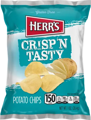 Herrs Crispand Tasty Potato Chips Bag PNG Image