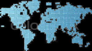 Hexagonal Pattern World Map PNG image with transparent background
