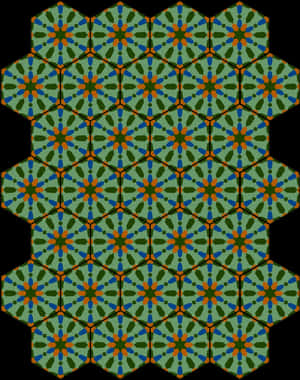 Hexagonal Tile Pattern PNG image with transparent background