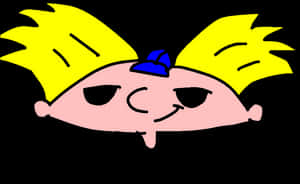 Hey Arnold Cartoon Character Graphic PNG image with transparent background