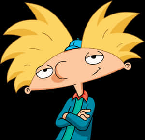 Hey Arnold Cartoon Character PNG image with transparent background